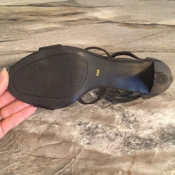 Ann Marino 7.5 Brown Open Heels Straps Zipper Sandals - Picture 10 of 13